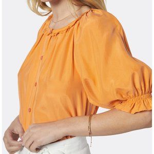 NWT JOIE Short Sleeve Silk Top Blouse Shirt Moneta Romantic Top